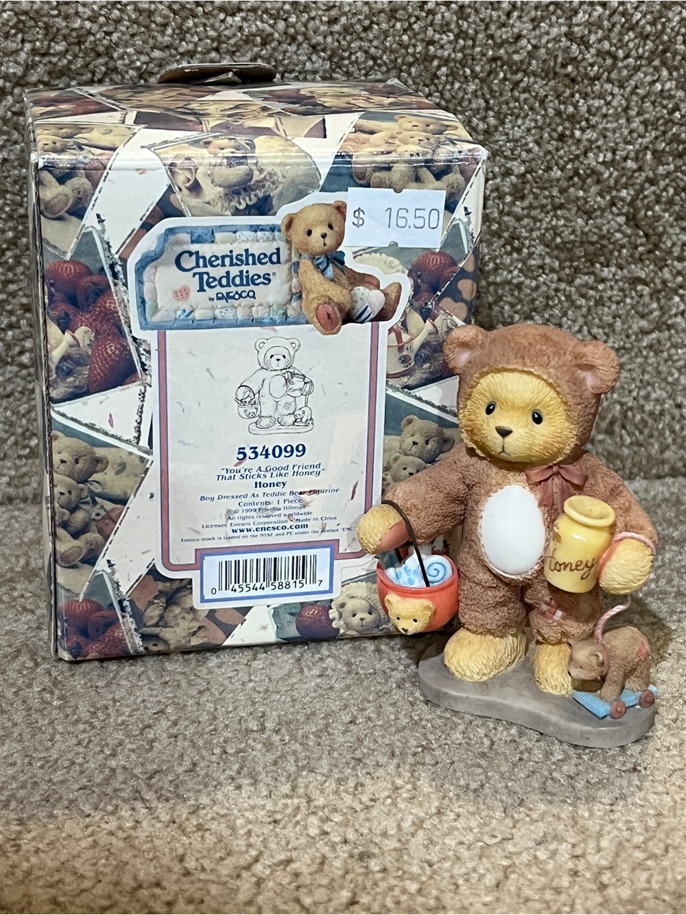 Cherished Teddies "You're a Good Friend That Sticks Like Honey" Figurine